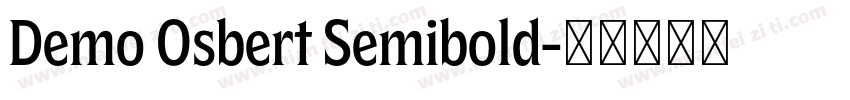 Demo Osbert Semibold字体转换